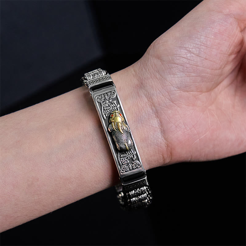 Fortune Jewel Tibetan Copper Buckle Prayer Wheel Heart Sutra Pi Xiu Metal Bracelet
