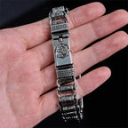 Fortune Jewel Tibetan Copper Buckle Prayer Wheel Heart Sutra Pi Xiu Metal Bracelet