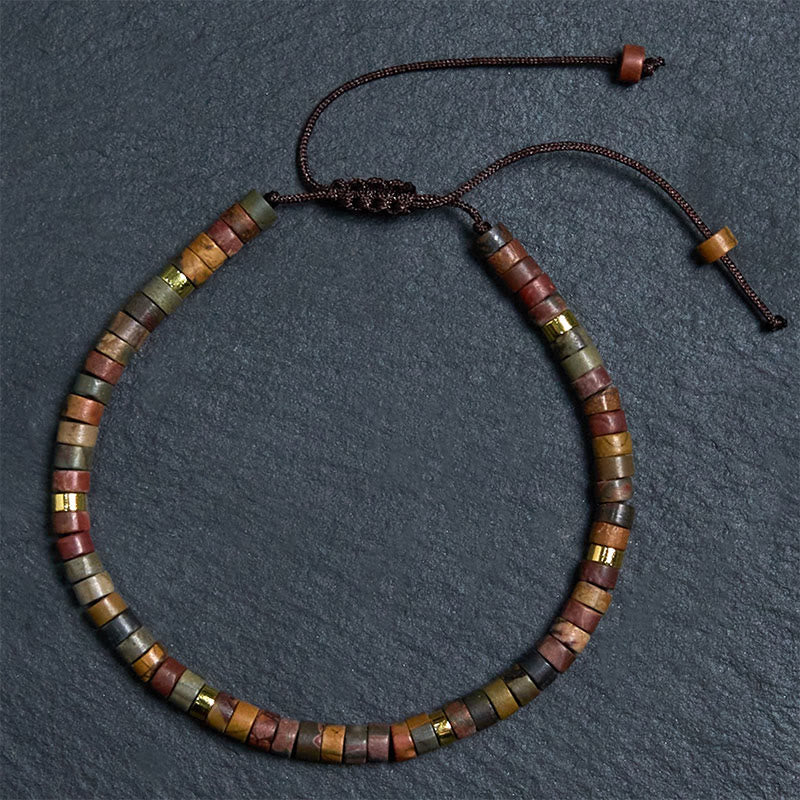 Fortune Jewel Rhodonite Healing Relationships Spacer Bead Bracelet