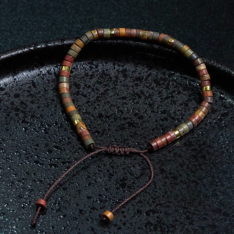 Fortune Jewel Rhodonite Healing Relationships Spacer Bead Bracelet