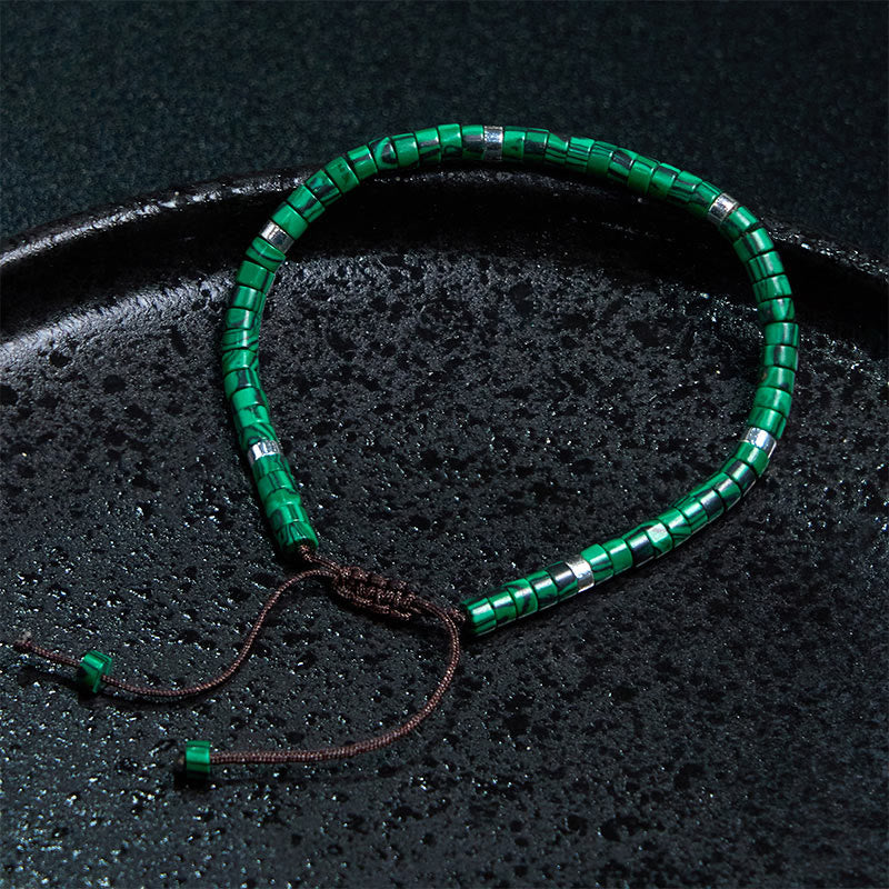 Fortune Jewel Malachite Anti-Anxiety Spacer Bead Bracelet