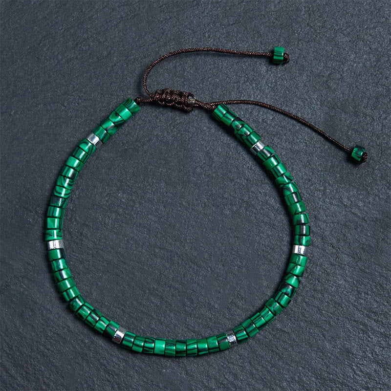 Fortune Jewel Malachite Anti-Anxiety Spacer Bead Bracelet