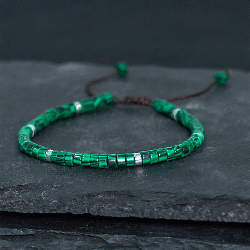 Fortune Jewel Malachite Anti-Anxiety Spacer Bead Bracelet