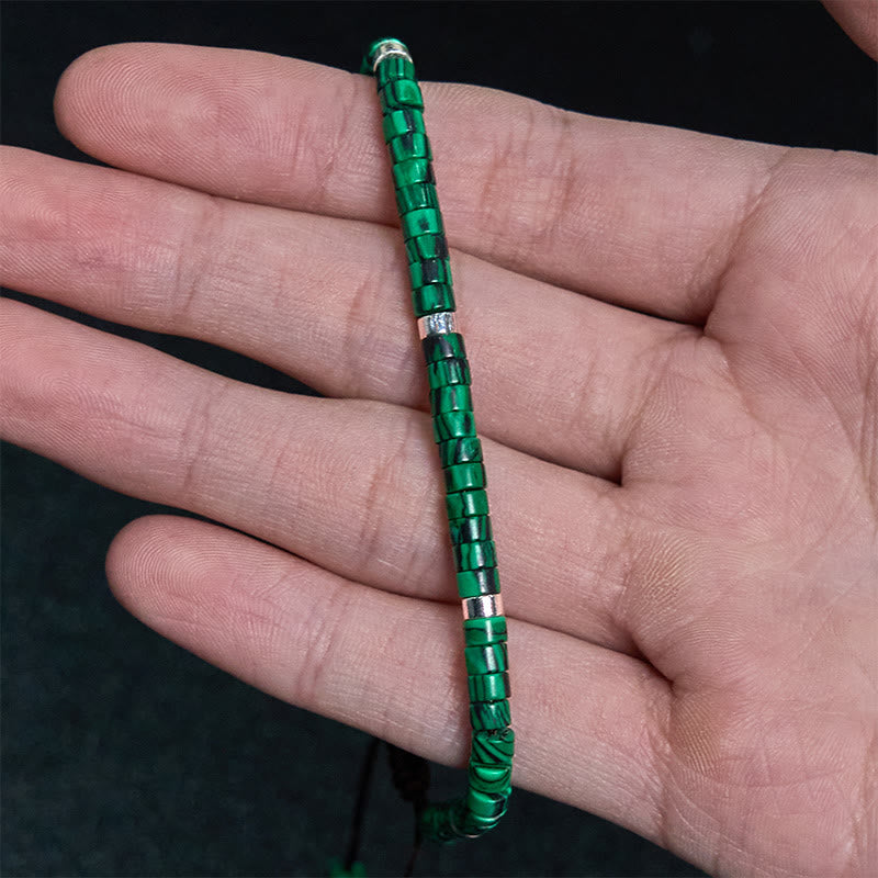Fortune Jewel Malachite Anti-Anxiety Spacer Bead Bracelet