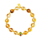 Fortune Jewel 925 Sterling Silver Fu Character Citrine Tiger Eye Protection Bracelet