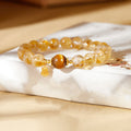 Fortune Jewel 925 Sterling Silver Gourd Fu Character Citrine Tiger Eye Prosperity Bracelet