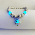Fortune Jewel Tibetan Turquoise Glowstone Luminous Bead Lotus Protection Bracelet