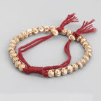 Fortune Jewel Tibetan Handmade Copper Bead Luck String Bracelet