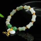 Fortune Jewel Natural Tianshan Jade Fu Character Money Bag Pattern Prosperity Bracelet