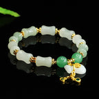 Fortune Jewel Natural Tianshan Jade Fu Character Money Bag Pattern Prosperity Bracelet