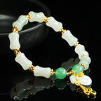 Fortune Jewel Natural Tianshan Jade Fu Character Money Bag Pattern Prosperity Bracelet