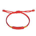 Fortune Jewel Handmade Braided Red String Happy Knot Flat Knot Colorful Rope Bracelet
