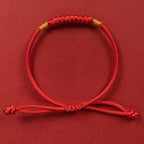 Fortune Jewel Handmade Braided Red String Happy Knot Flat Knot Colorful Rope Bracelet