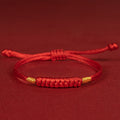 Fortune Jewel Handmade Braided Red String Happy Knot Flat Knot Colorful Rope Bracelet