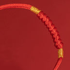 Fortune Jewel Handmade Braided Red String Happy Knot Flat Knot Colorful Rope Bracelet