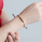 Fortune Jewel Handmade Braided Red String Happy Knot Flat Knot Colorful Rope Bracelet