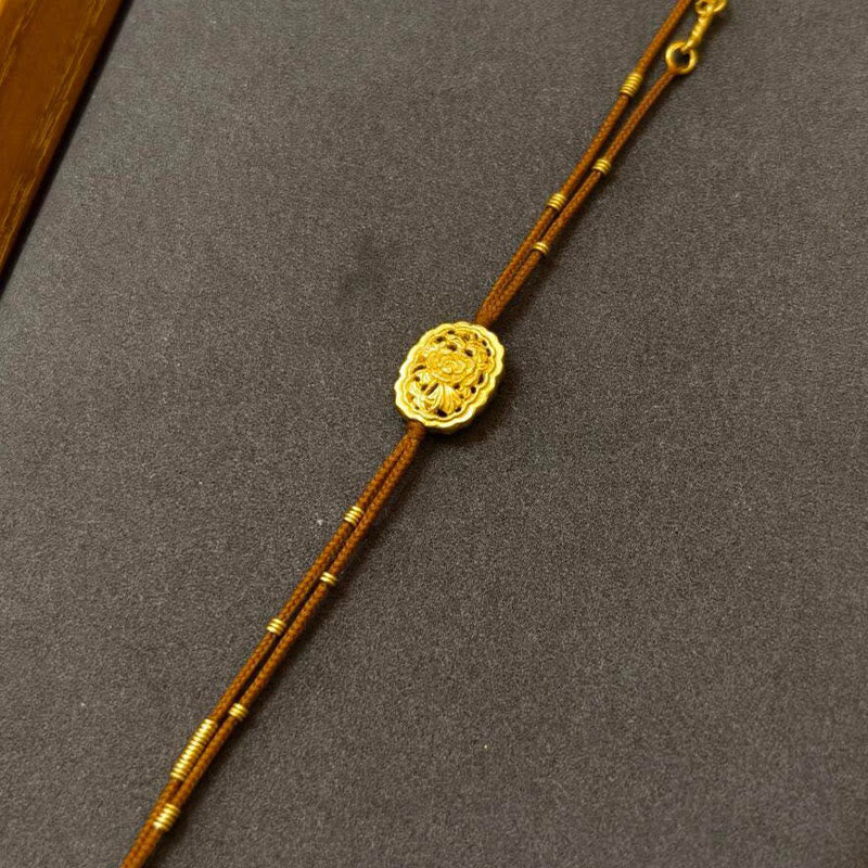 Fortune Jewel Handmade Copper Gold Plated Peony String Balance Bracelet