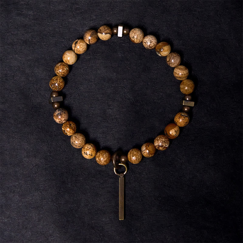 Fortune Jewel Distressed Design Copper Luck Bracelet