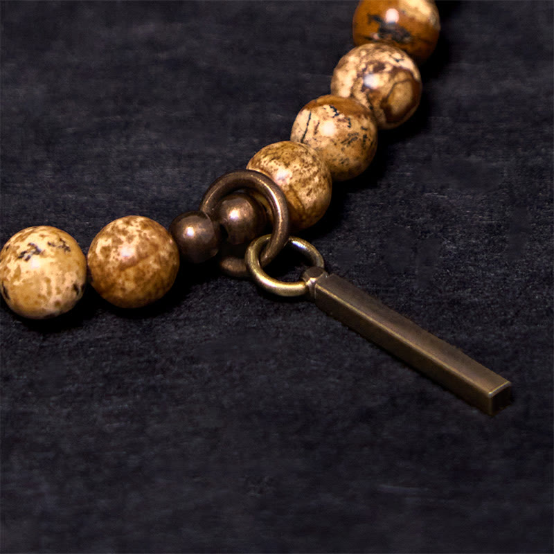 Fortune Jewel Distressed Design Copper Luck Bracelet