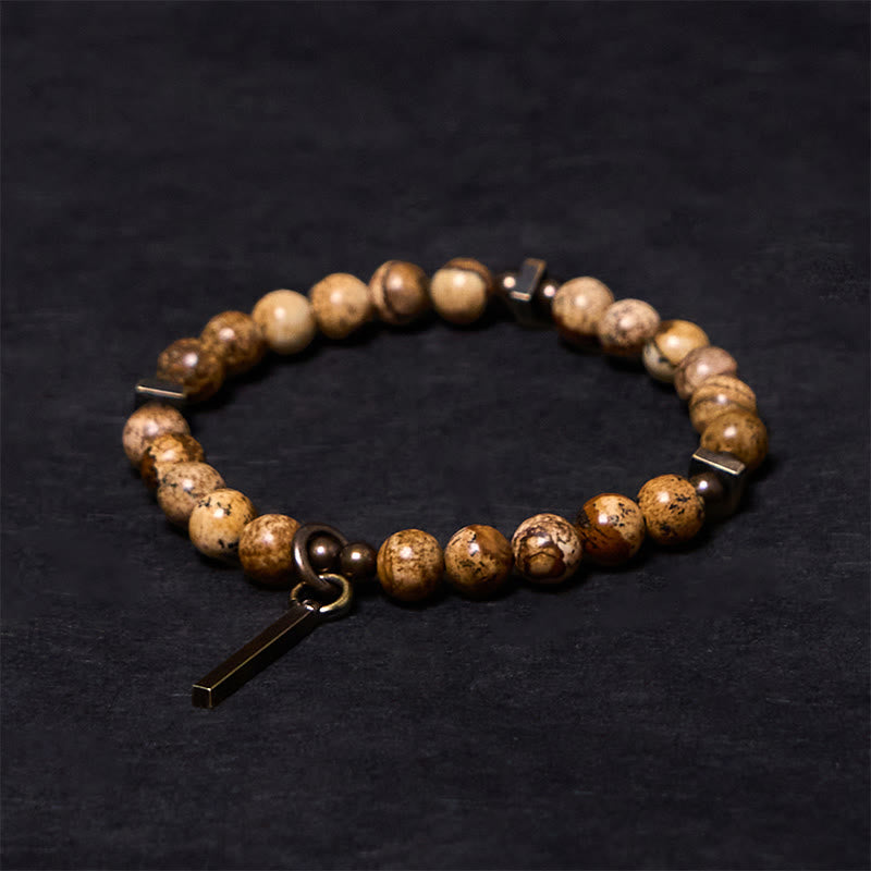 Fortune Jewel Distressed Design Copper Luck Bracelet