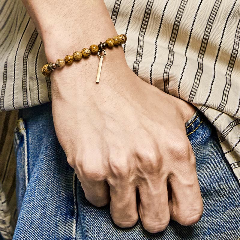 Fortune Jewel Distressed Design Copper Luck Bracelet