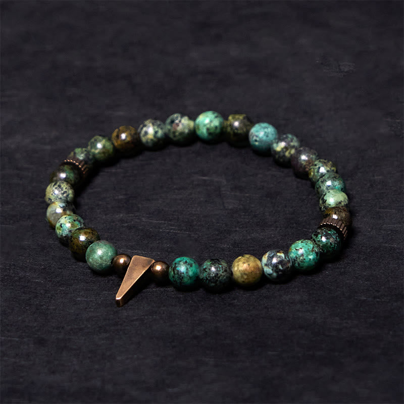 Fortune Jewel Vintage Distressed Design Turquoise Copper Balance Bracelet