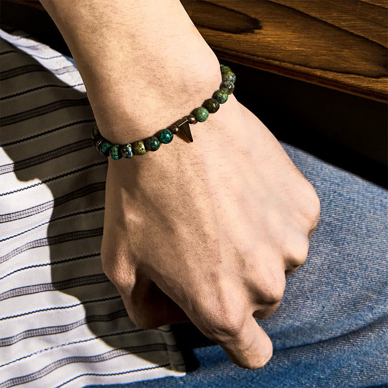 Fortune Jewel Vintage Distressed Design Turquoise Copper Balance Bracelet