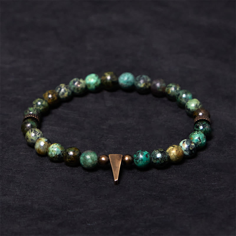 Fortune Jewel Vintage Distressed Design Turquoise Copper Balance Bracelet