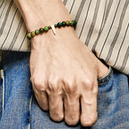 Fortune Jewel Vintage Distressed Design Turquoise Copper Balance Bracelet