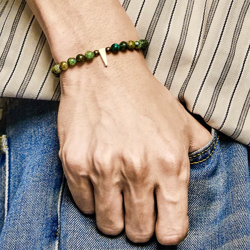 Fortune Jewel Vintage Distressed Design Turquoise Copper Balance Bracelet
