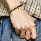 Fortune Jewel Vintage Distressed Design Turquoise Copper Balance Bracelet
