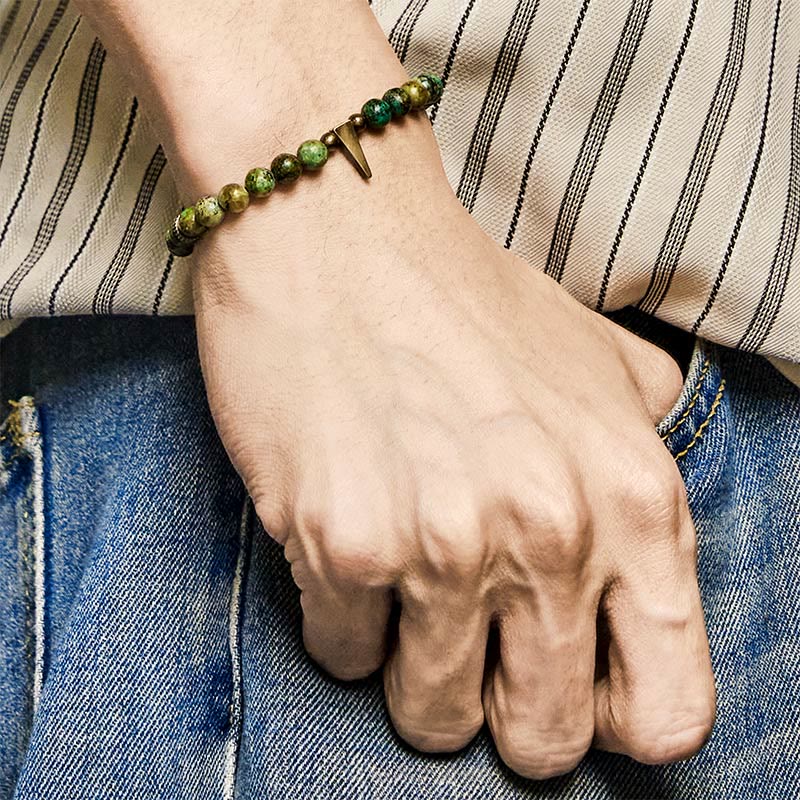 Fortune Jewel Vintage Distressed Design Turquoise Copper Balance Bracelet