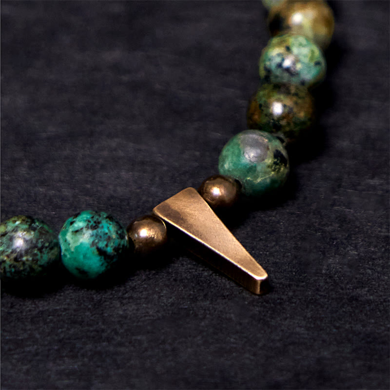 Fortune Jewel Vintage Distressed Design Turquoise Copper Balance Bracelet
