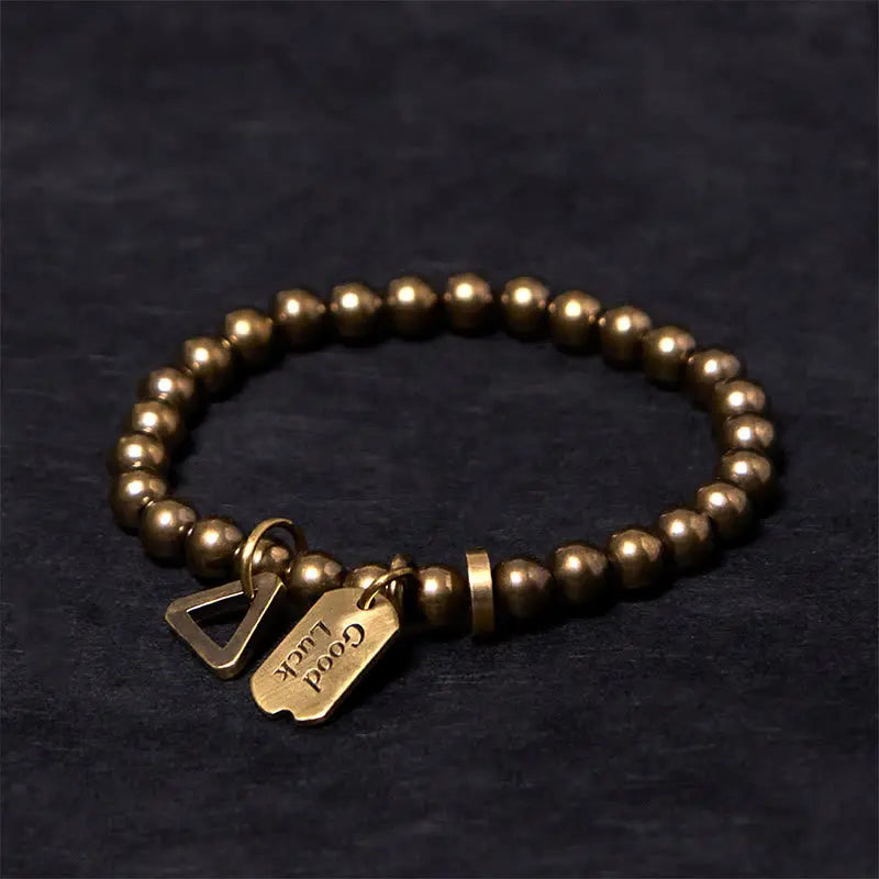 Fortune Jewel "Wishing You Good Luck Always" Pure Copper Brass Bracelet Includes Gift Message Card Fortune Jewel