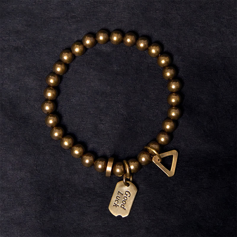 Fortune Jewel Retro Pure Copper Brass Luck Bracelet