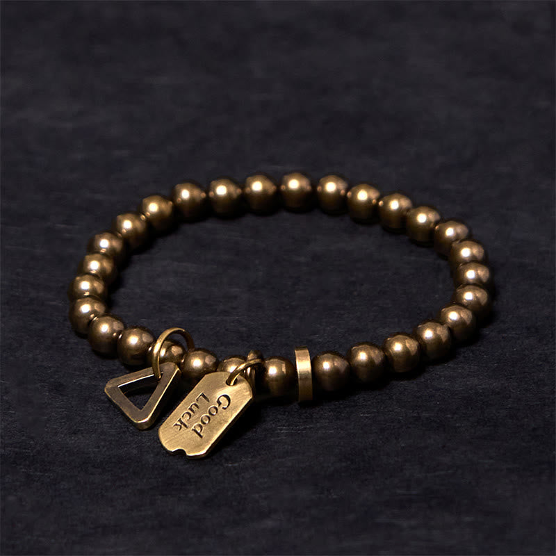 Fortune Jewel Retro Pure Copper Brass Luck Bracelet
