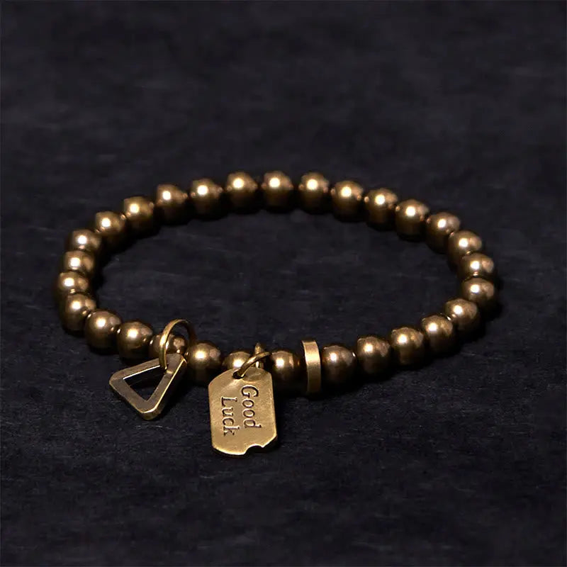 Fortune Jewel "Wishing You Good Luck Always" Pure Copper Brass Bracelet Includes Gift Message Card Fortune Jewel