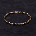 Fortune Jewel Retro Distressed Irregular Design Copper Brass Luck Bracelet
