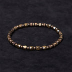 Fortune Jewel Retro Distressed Irregular Design Copper Brass Luck Bracelet