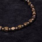 Fortune Jewel Retro Distressed Irregular Design Copper Brass Luck Bracelet