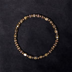Fortune Jewel Retro Distressed Irregular Design Copper Brass Luck Bracelet