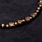 Fortune Jewel Vintage Distressed Simple Design Copper Brass Beads Wealth Bracelet