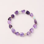 Fortune Jewel Natural Irregular Amethyst Shoushan Stone White Crystal Healing Bracelet