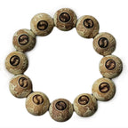 Fortune Jewel Camphor Wood Yin Yang Ox Engraved Clarity Bracelet