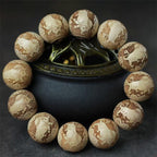 Fortune Jewel Camphor Wood Yin Yang Ox Engraved Clarity Bracelet