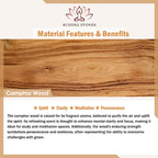 Fortune Jewel Ebony Wood Camphor Wood Yin Yang Ox Engraved Peace Bracelet