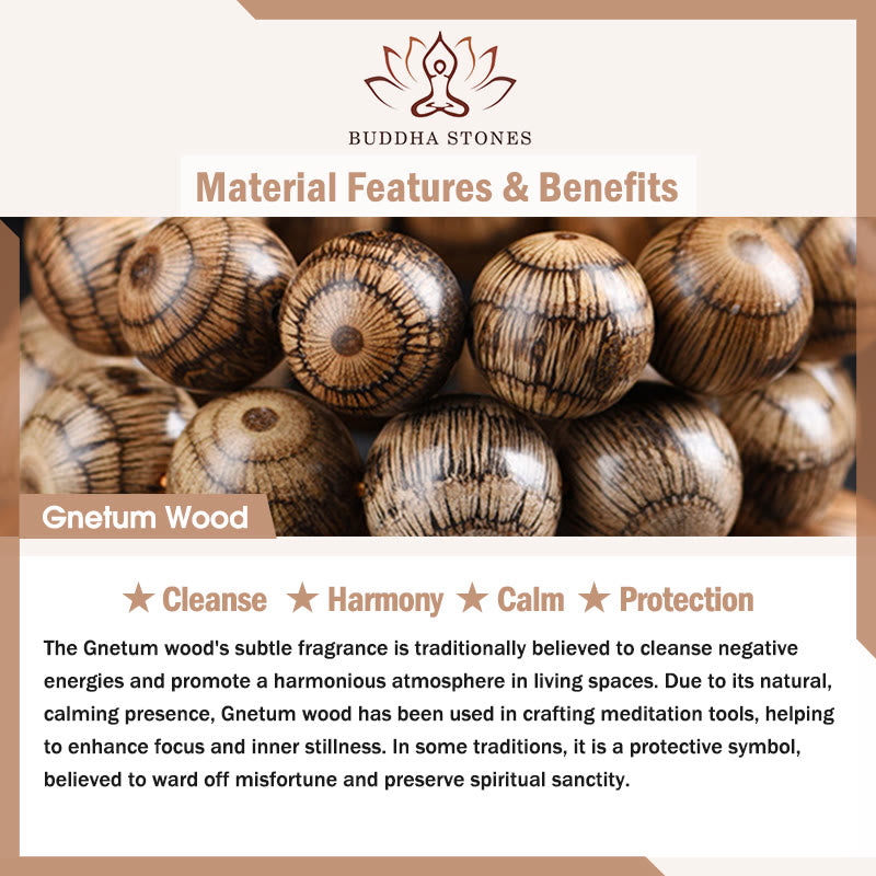 Fortune Jewel Gnetum Wood Beads Protection Bracelet