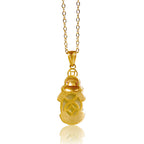 Fortune Jewel White Jade PiXiu Wealth Luck Chain Necklace Pendant
