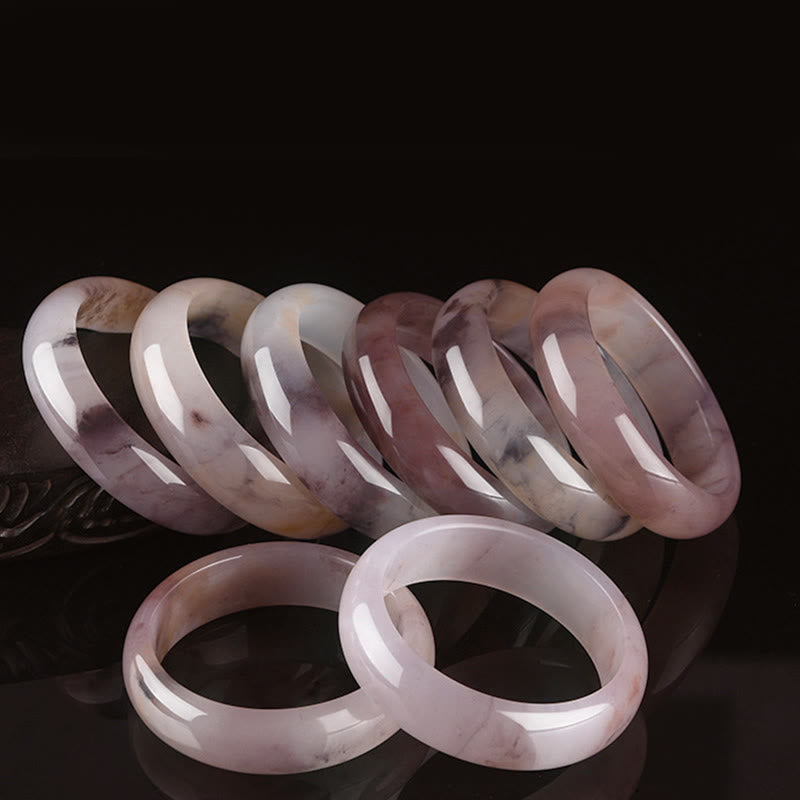 Fortune Jewel Purple Jade Happiness Protection Bracelet Bangle