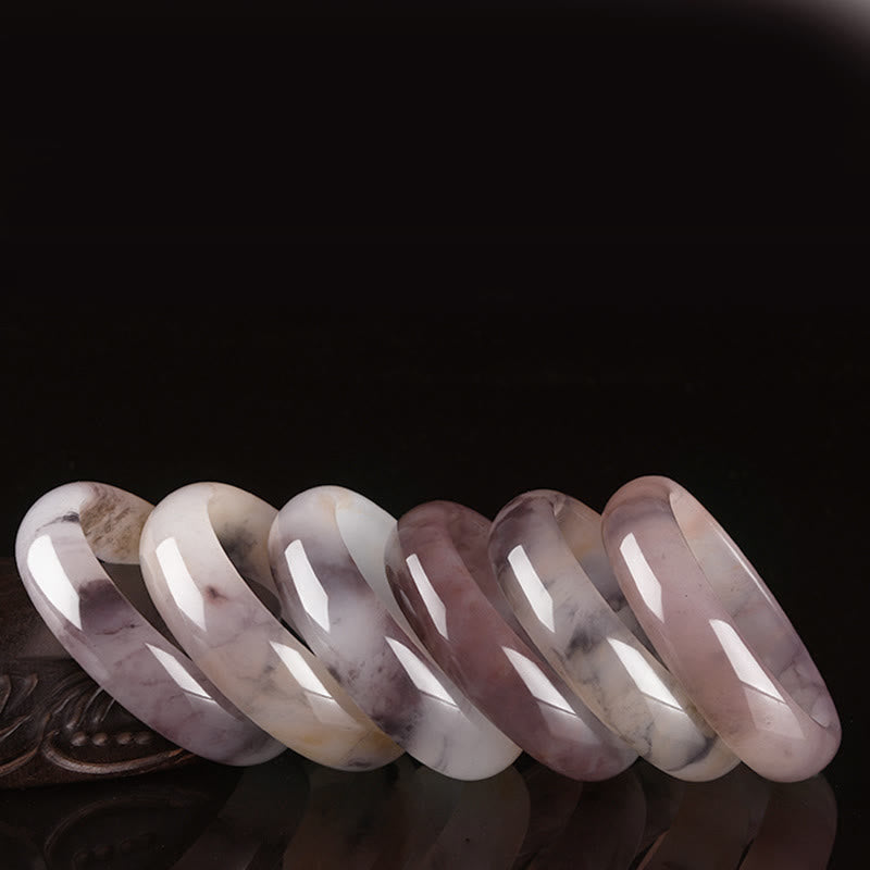 Fortune Jewel Purple Jade Happiness Protection Bracelet Bangle